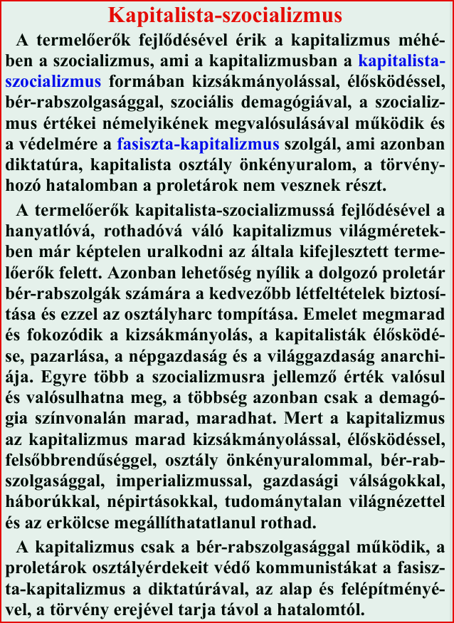 Kapitalista-szocializmus – SaLa világnézete