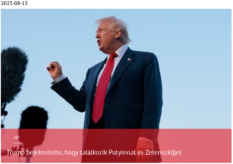 Trump bejelentette, hogy találkozik Putyinnal és Zelenszkijjel 2025-08-15