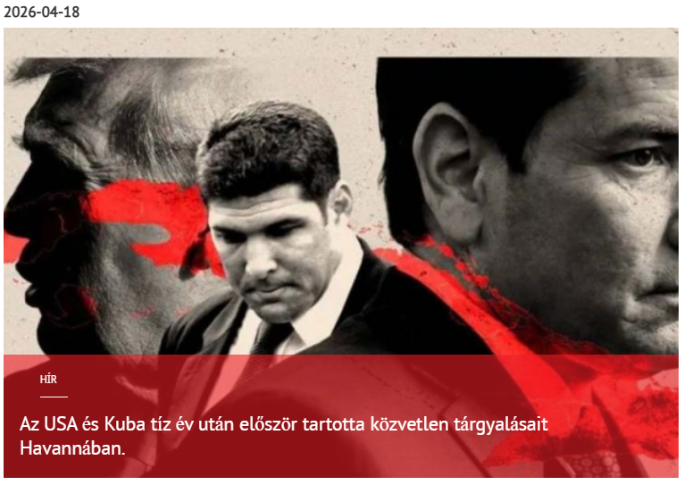 Az USA és Kuba tíz év után először tartotta közvetlen tárgyalásait Havannában. 2026-04-18