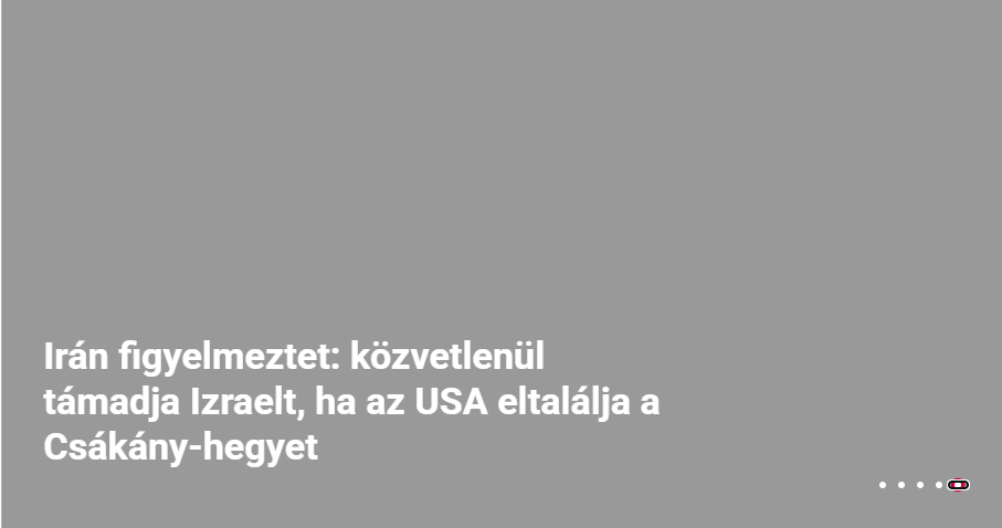 Irán figyelmeztet: közvetlenül támadja Izraelt, ha az USA eltalálja a Csákány-hegyet 2026. július 21.