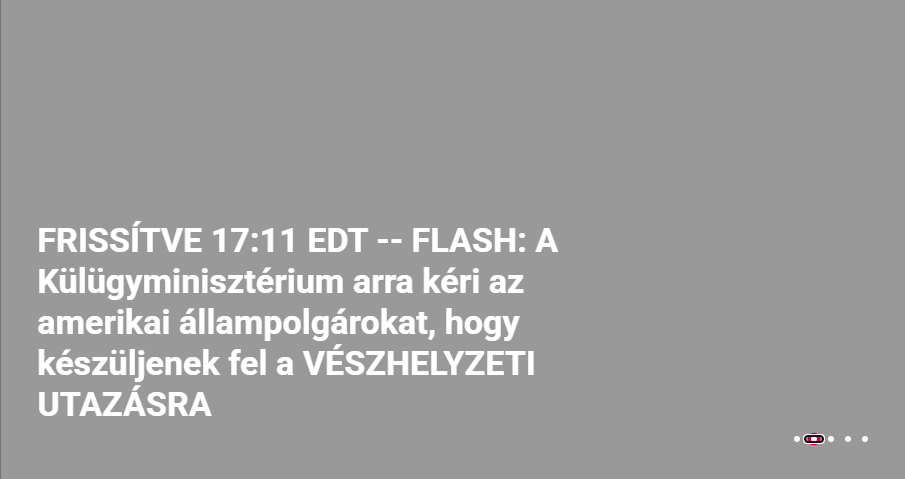 FRISSÍTVE 17:11 EDT — FLASH: A Külügyminisztérium arra kéri az amerikai állampolgárokat, hogy készüljenek fel a VÉSZHELYZETI UTAZÁSRA 2026. július 23.